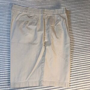 Polo Ralph Lauren Tyler Short Mens 42 Tan Khaki Pleated Chino Cotton 9 Inseam